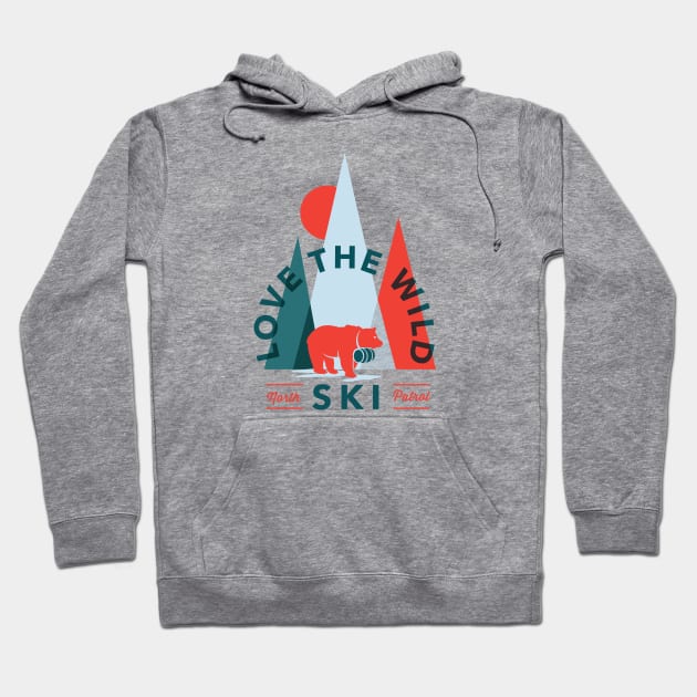 Love The Wild, North Ski Patrol: Colorful Geometric Nature Design Hoodie by The Whiskey Ginger